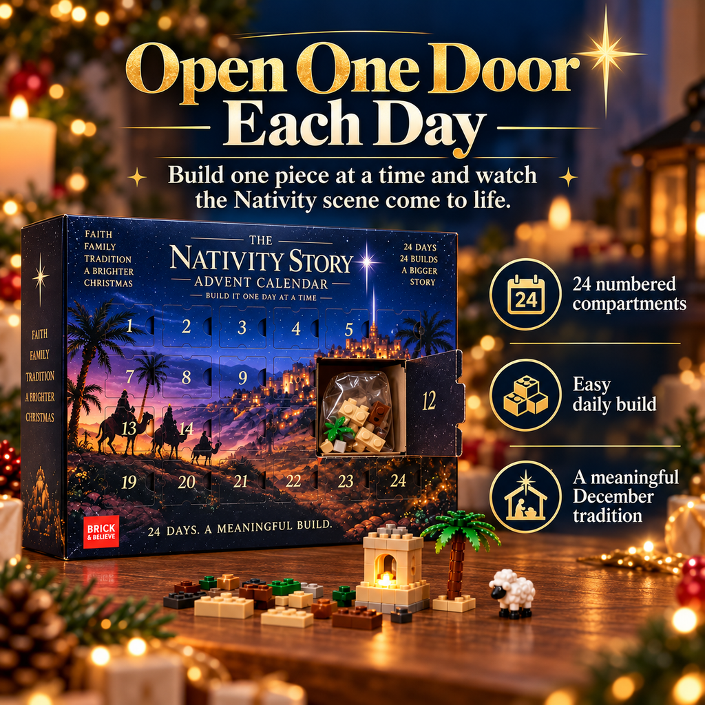 ✝️🎄 Nativity Advent Calendar – 24-Day Buildable Christmas Nativity Set
