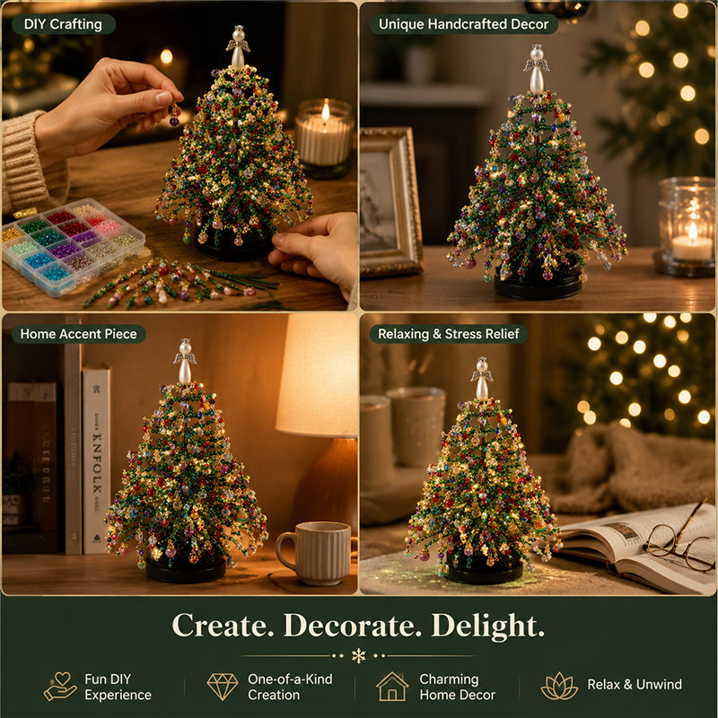 ⏳ Limited Time Offer — 50% OFF Today!🎄 Handmade Elegant Beaded Mini Christmas Tree