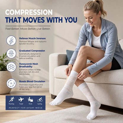 🔥Last Day 50% OFF 🦵Compression Calf Socks-Breathable, dry, and comfortable.