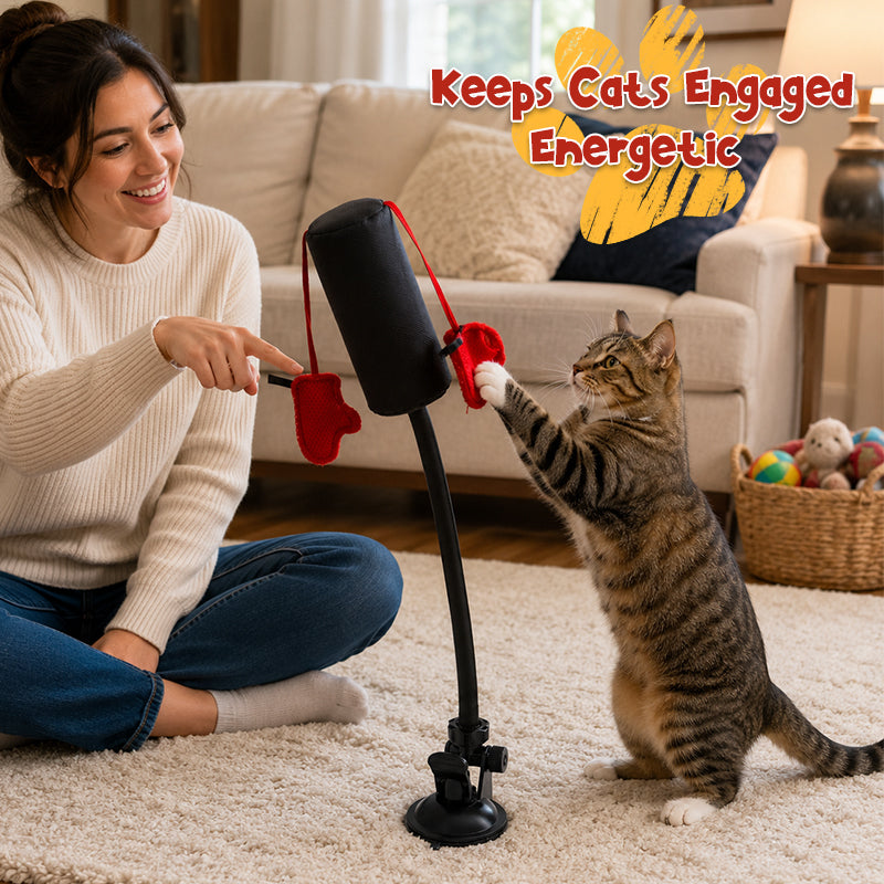 🐾 Mini Punching Bag™ –  Self-Play Cat Teaser Toy 😺