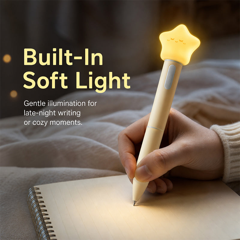 Enchanted Glow Pen: Whimsical Twist-Action & Squeezable Light-Up Topper