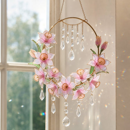 Floral Crystal Suncatcher