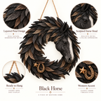 🐴🤎Rustic Horse Head Wreath – Western Farmhouse Wall & Door Decor