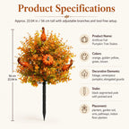 🔥 Artificial Fall Pumpkin Tree Stakes – Instant Autumn Porch Decor