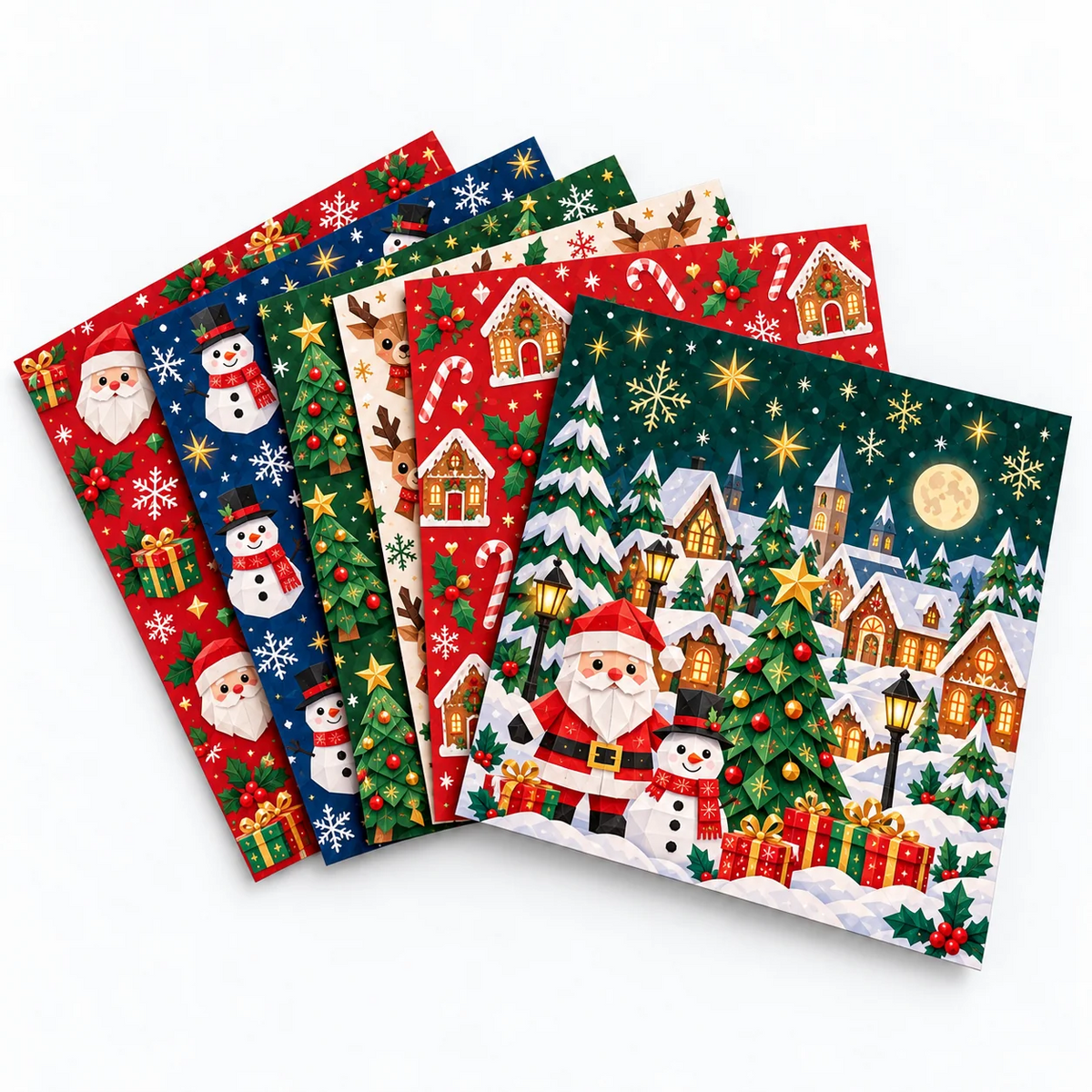 🎄DIY Paper Christmas Craft Kit – 250 Sheets, 5 Festive Themes🌟