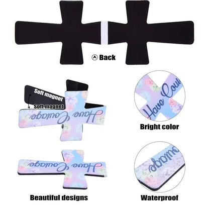 🔥LAST DAY 50% OFF -📖12 Pcs Magnetic Cross Bookmarks Gifts for Bible Study, Readers, Teachers, Students🌸✝️