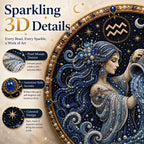12 Zodiac Signs Diamond Pearl Art Kit – Celestial DIY Wall Decoration✨