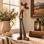 🤠🐴 Whimsical Western Cowboy & Horse Figurine Duo 🌵