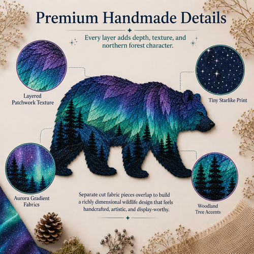 🐻Northern Lights Wildlife DIY Patchwork Kit
