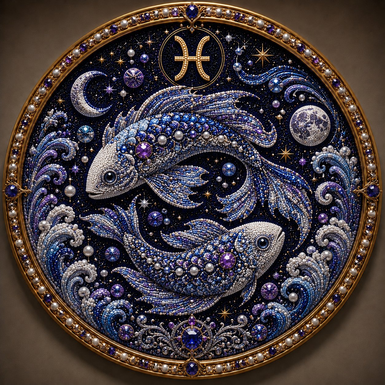 12 Zodiac Signs Diamond Pearl Art Kit – Celestial DIY Wall Decoration✨