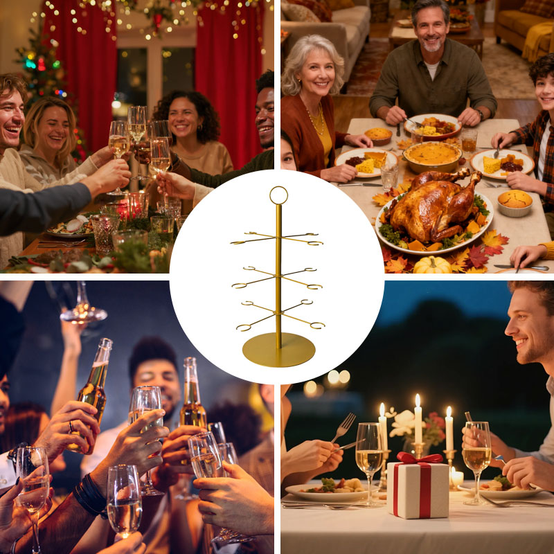 🎉 Multi-tiered Christmas display stand – perfect for desserts and decorations