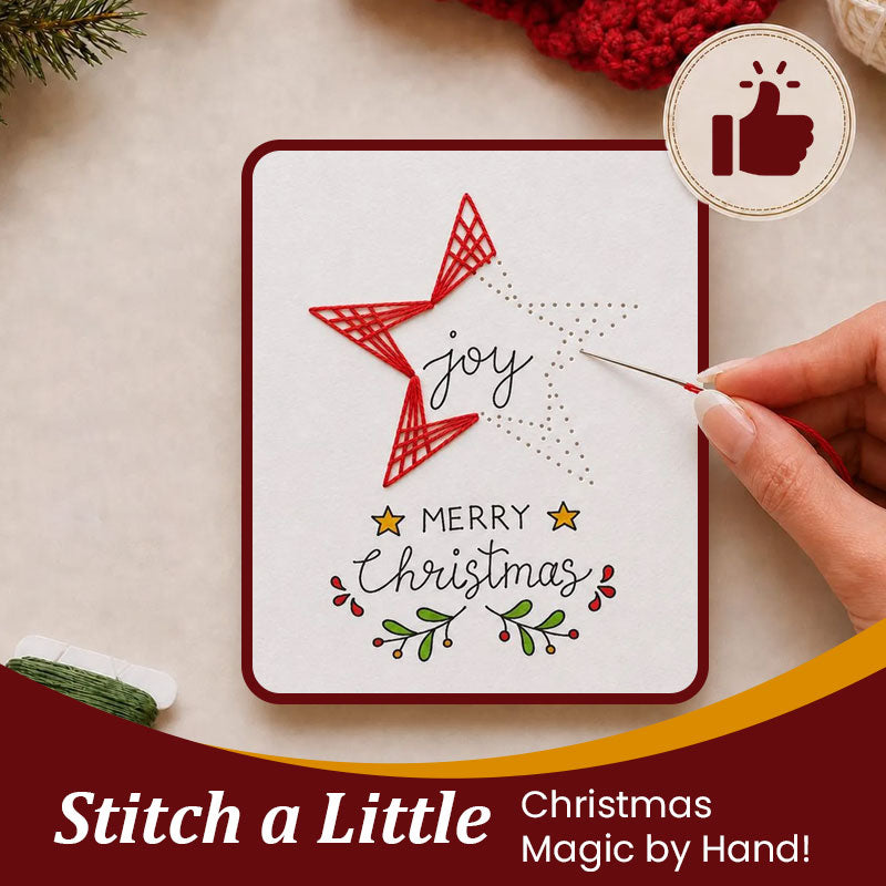 🎄🧵Christmas String Art Greeting Card DIY Kit – Handmade Gift for Family & Friends