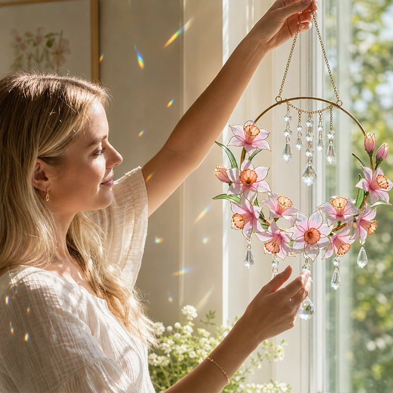 Floral Crystal Suncatcher