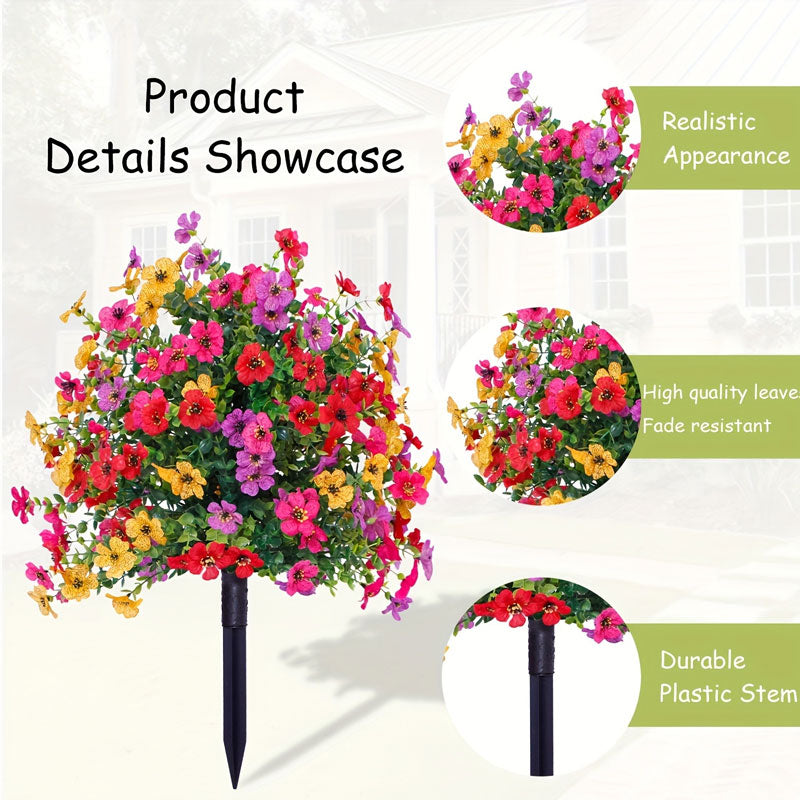 🔥 LAST DAY 50% OFF! 🏡💐Artificial Eucalyptus and Violet Ground-Insert Floral Decoration