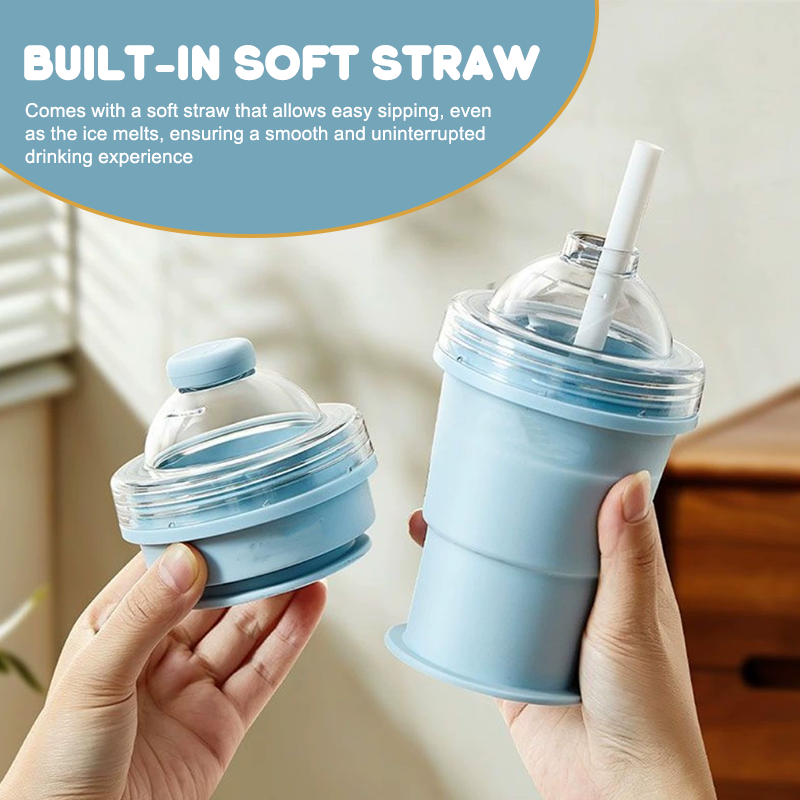 🥳2026 HOT SALE🥳💞50K+ SOLD!🍦❄️ 50% OFF! 2-in-1 Ice Cream Cup with Straw 🧊💚