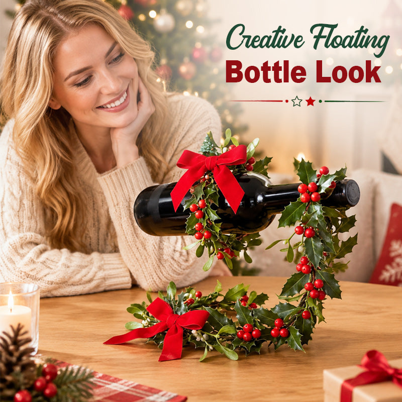 Christmas Floating Wine Bottle Holder | 4 Festive Designs