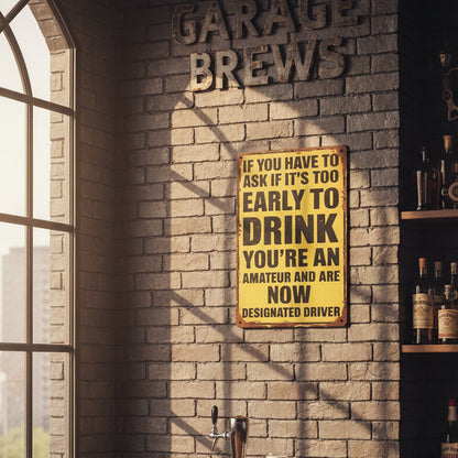 Fun Drinking Metal Signs – Rugged, humorous wall decorations for bars, garages, and pubs. 🍺😆