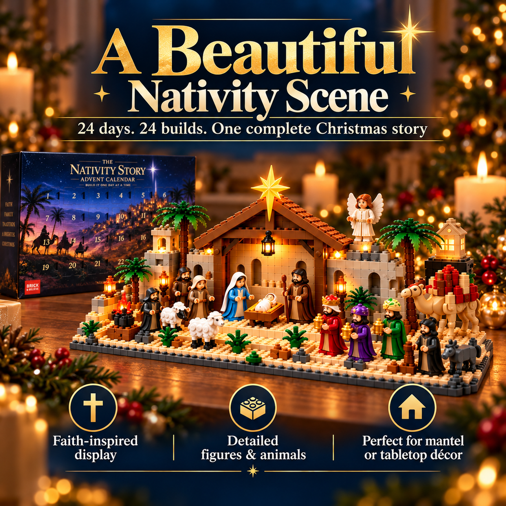 ✝️🎄 Nativity Advent Calendar – 24-Day Buildable Christmas Nativity Set