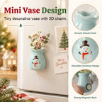 🎄🏺 Christmas Mini Vase Fridge Magnet — Festive 3D Holiday Accent for Magnetic Surfaces