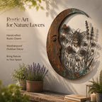 🌙 Enchanted Moon Garden Wall Art – Nature Inspired Metal Wall Decor for Home & Garden