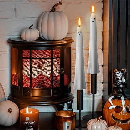 🎃👻 Remote controlled ghost light with 3D flaming wick 👻🎃