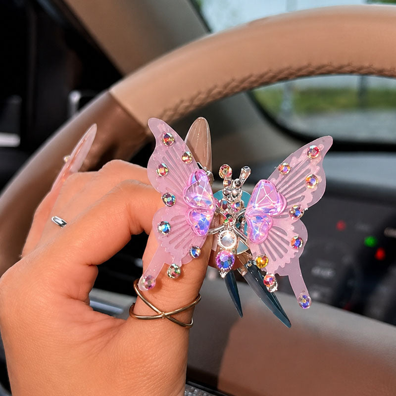 🔥 Enchanted Butterfly Crystal Car Vent Clip