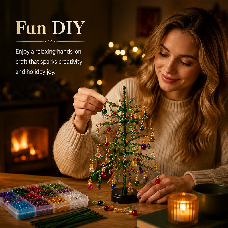 ⏳ Limited Time Offer — 50% OFF Today!🎄 Handmade Elegant Beaded Mini Christmas Tree