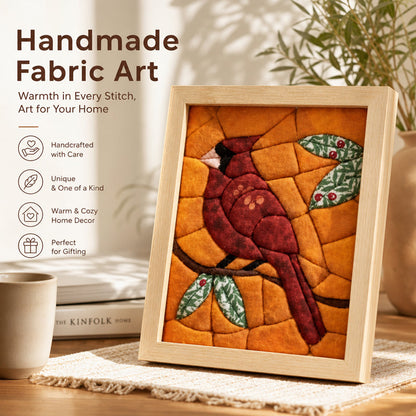 DIY Fabric Art Kit | No-Sew Fabric Mosaic Wall Art Craft with Frame & Tools