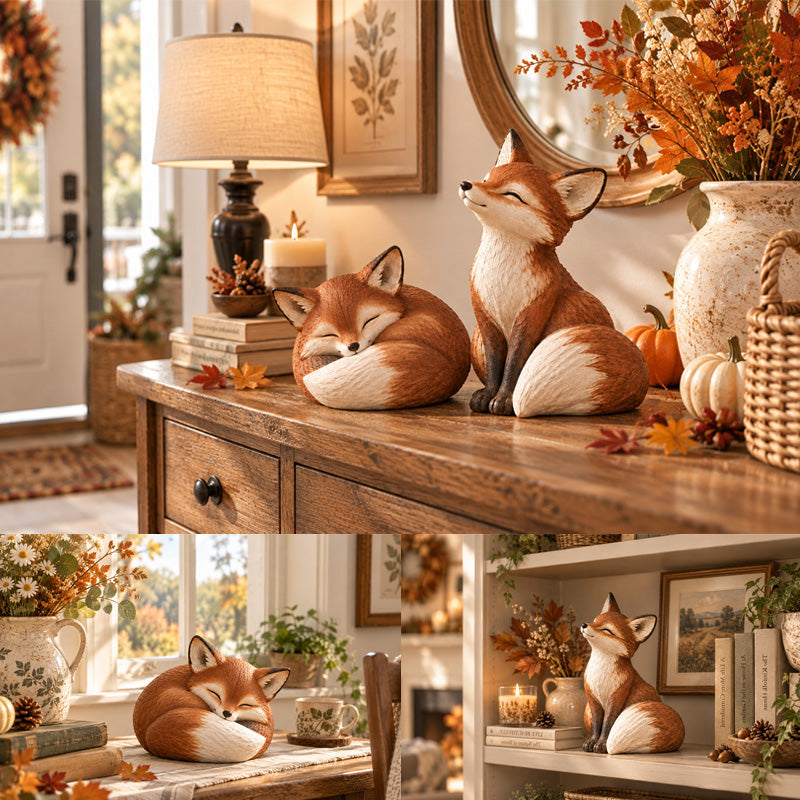 ✨Charming Fox Figurines – 🍂Whimsical Woodland Home Décor
