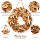 🐴🤎Rustic Horse Head Wreath – Western Farmhouse Wall & Door Decor