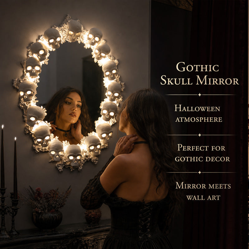 ✨DIY Light-Up Skull Mirror™💀