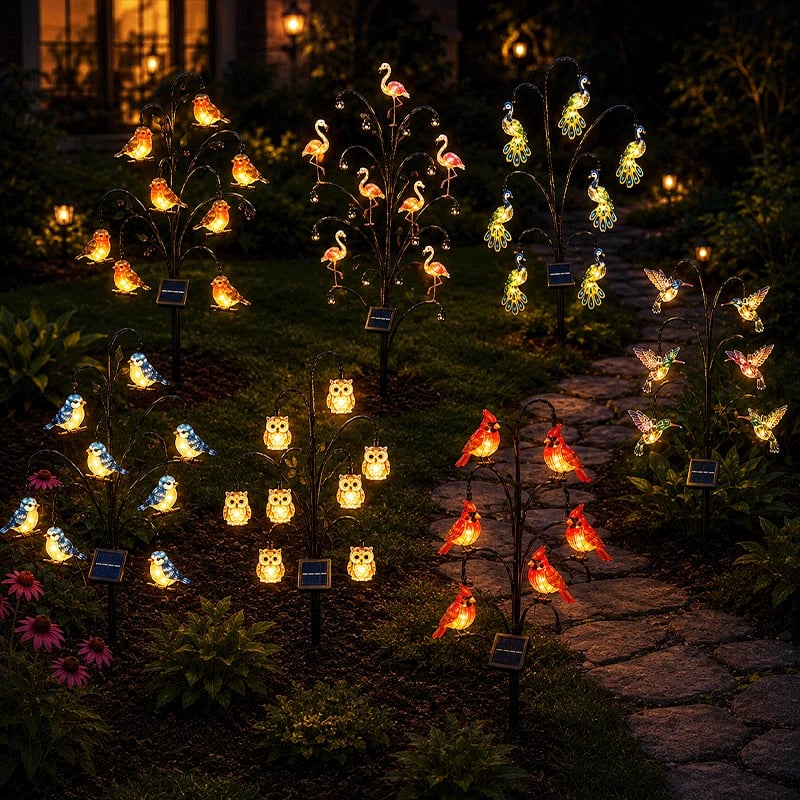 🦩Bird-Shaped Solar Stump Light