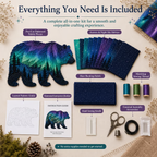 🐻Northern Lights Wildlife DIY Patchwork Kit