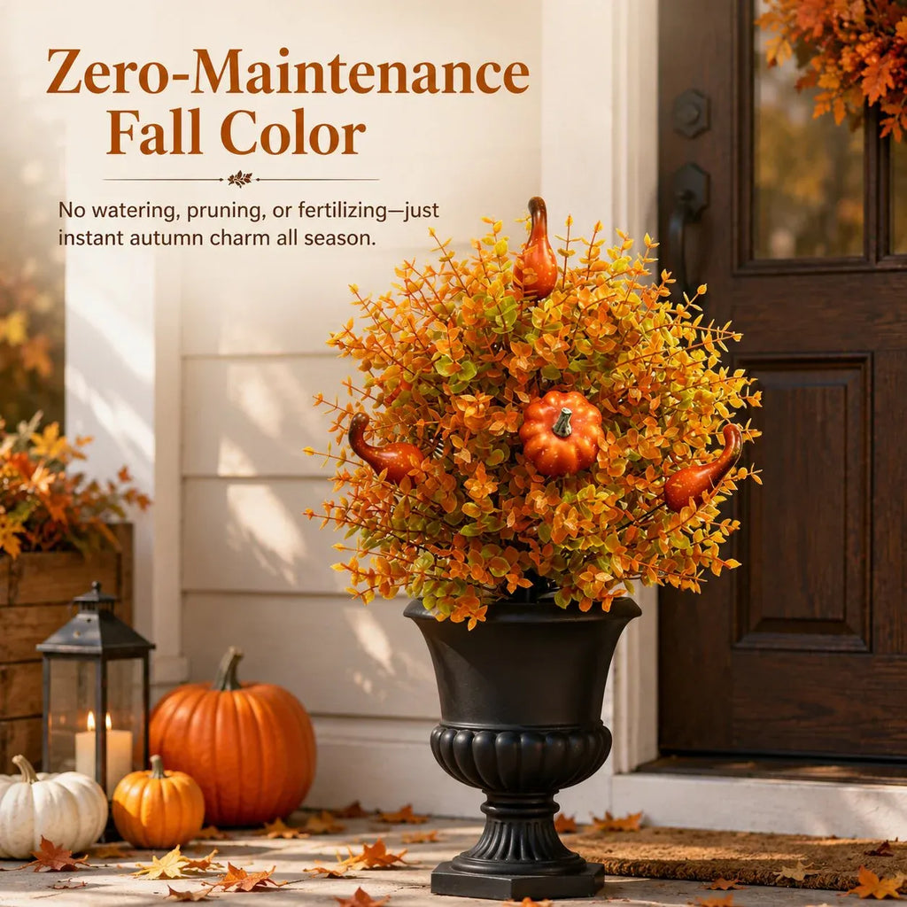 🔥 Artificial Fall Pumpkin Tree Stakes – Instant Autumn Porch Decor