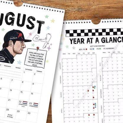 🏎️📅F1 Scrapbook Race Calendar 2026 — The ultimate wall calendar for racing fans