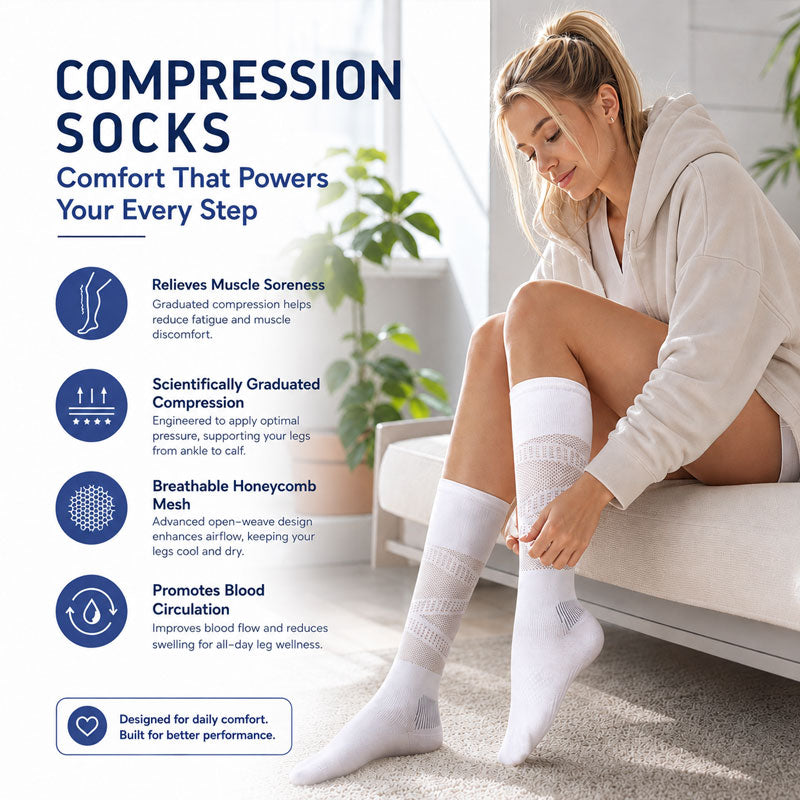 🔥Last Day 50% OFF 🦵Compression Calf Socks-Breathable, dry, and comfortable.
