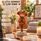 🧘 Find Your Balance – Meet Your Fluffy Little Highland Cow 🐮✨