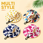 🐾 Pet Sun Hat – Adjustable Bucket Hat With Ear Openings & Chin Cord