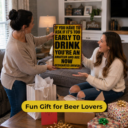 Fun Drinking Metal Signs – Rugged, humorous wall decorations for bars, garages, and pubs. 🍺😆