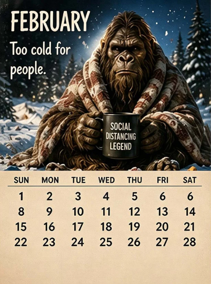 🦶 2027 Bigfoot Daily Life Calendar