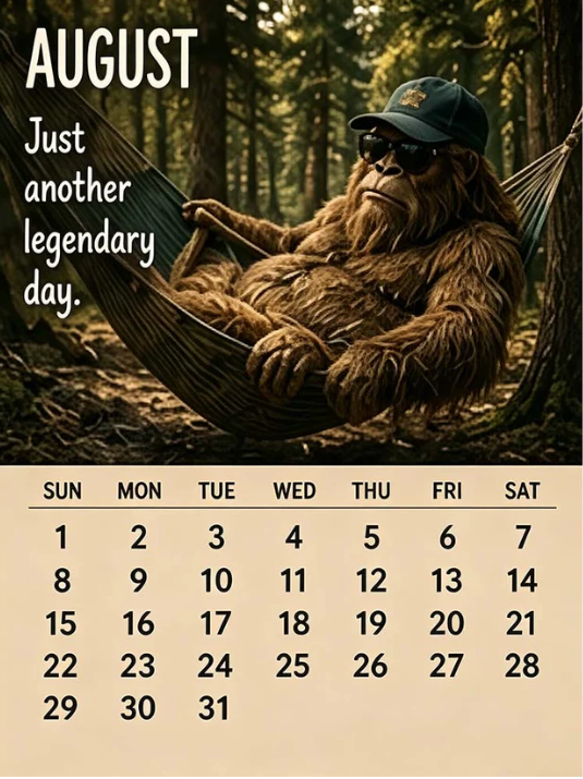 🦶 2027 Bigfoot Daily Life Calendar