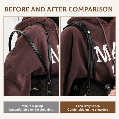 Tote bag modified shoulder strap with anti-slip and pressure-reducing shoulder pads