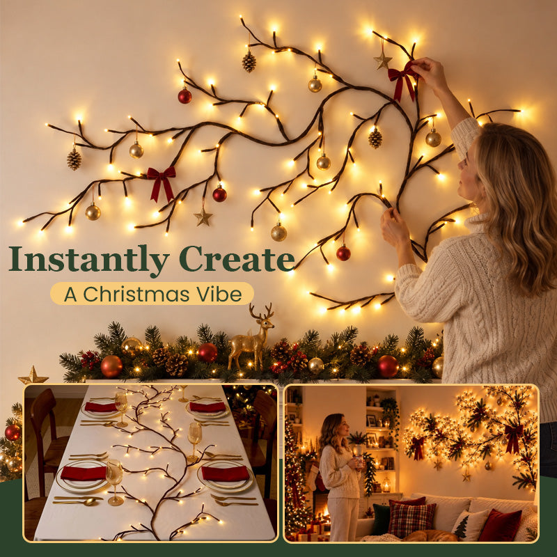 ✨ Flexible LED Branch Lights | Remote-Controlled Holiday Wall Decor