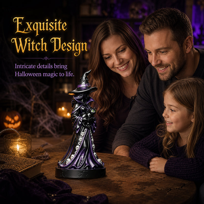 Halloween Resin Witch Figurine: Dark Aesthetic Decor & Festive Gift