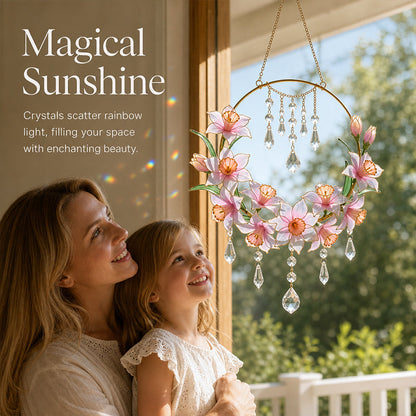 Floral Crystal Suncatcher