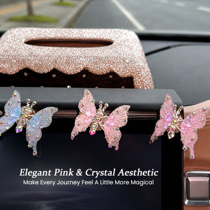 🔥 Enchanted Butterfly Crystal Car Vent Clip