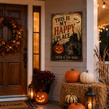 🎃 This Is My Happy Place™ Halloween Metal Sign