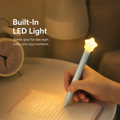 Enchanted Glow Pen: Whimsical Twist-Action & Squeezable Light-Up Topper
