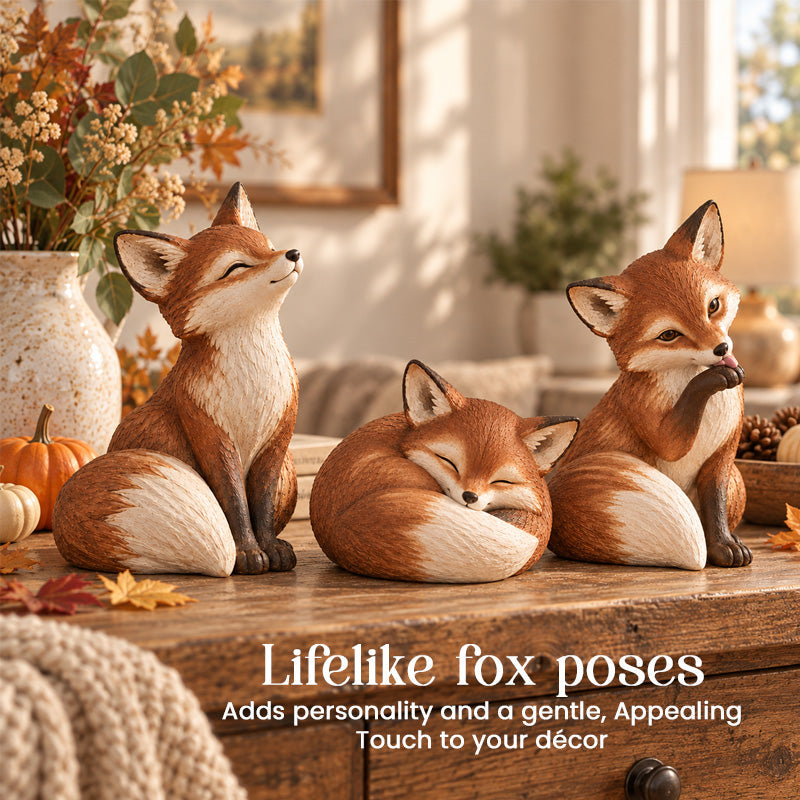 ✨Charming Fox Figurines – 🍂Whimsical Woodland Home Décor