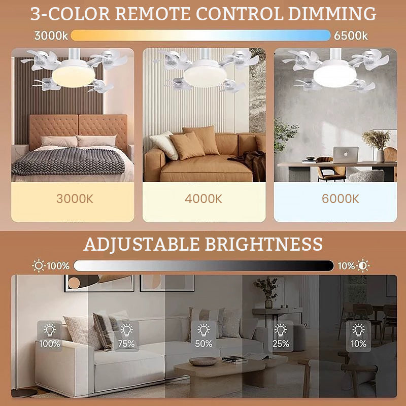 🌀Foldable Socket Ceiling Fan Light with Remote, Energy-Saving Cooling & Lighting for Bedroom & Home